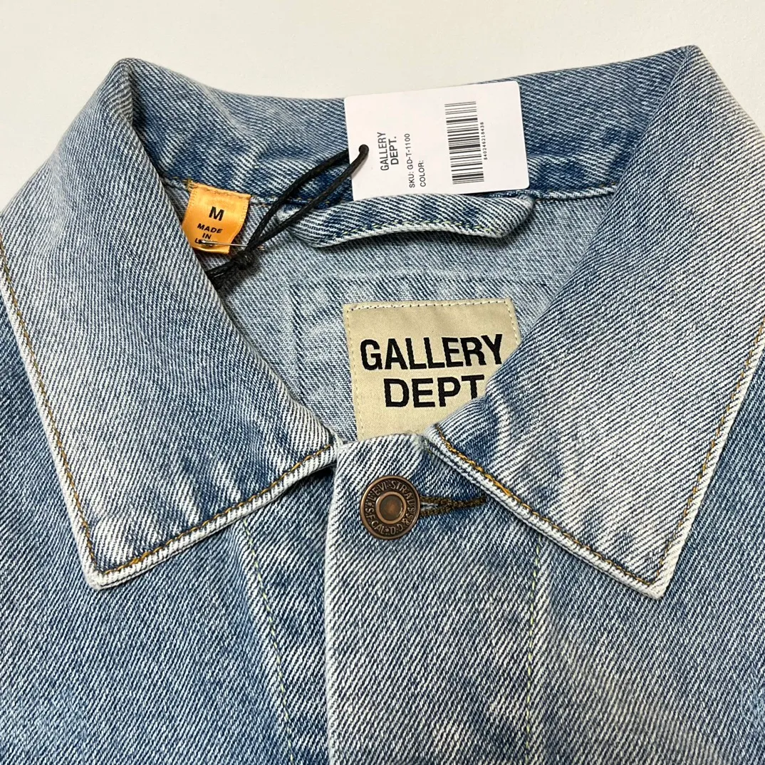 Gallery Dept. 22fw Vintage Andy Denim Jacket New embroidered logo washed distressed denim jacket blue S-XL